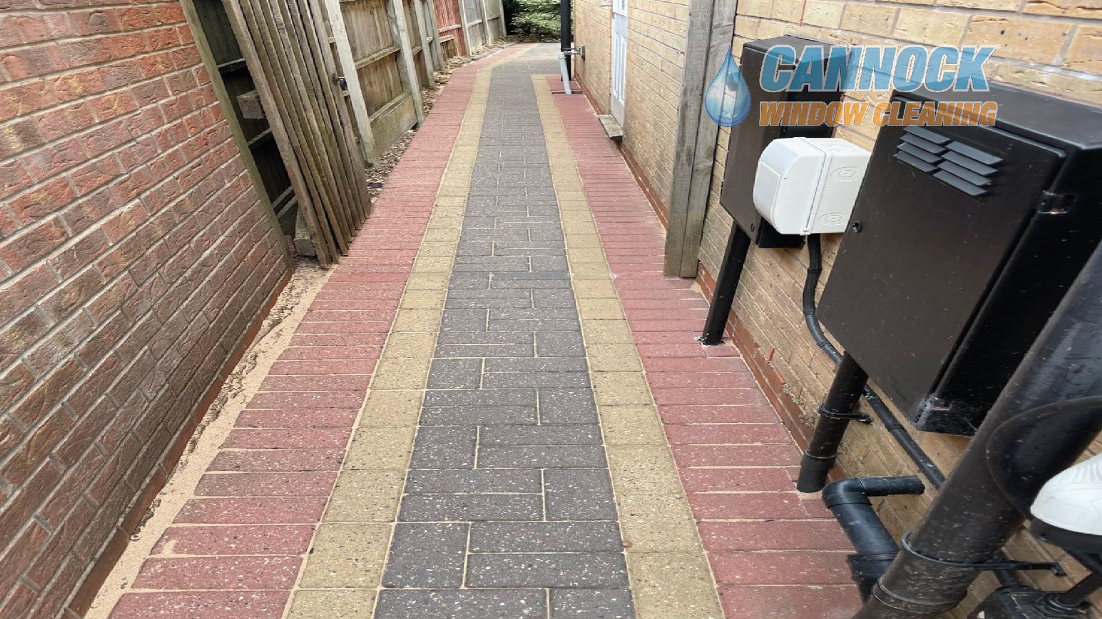 Patio cleaning in Cannock, after pressure washing