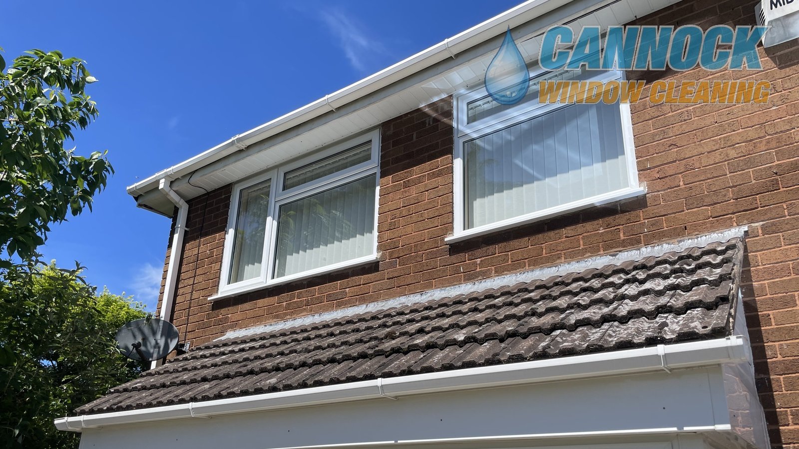 Clean house fascia and roofline after fascia and soffit cleaning