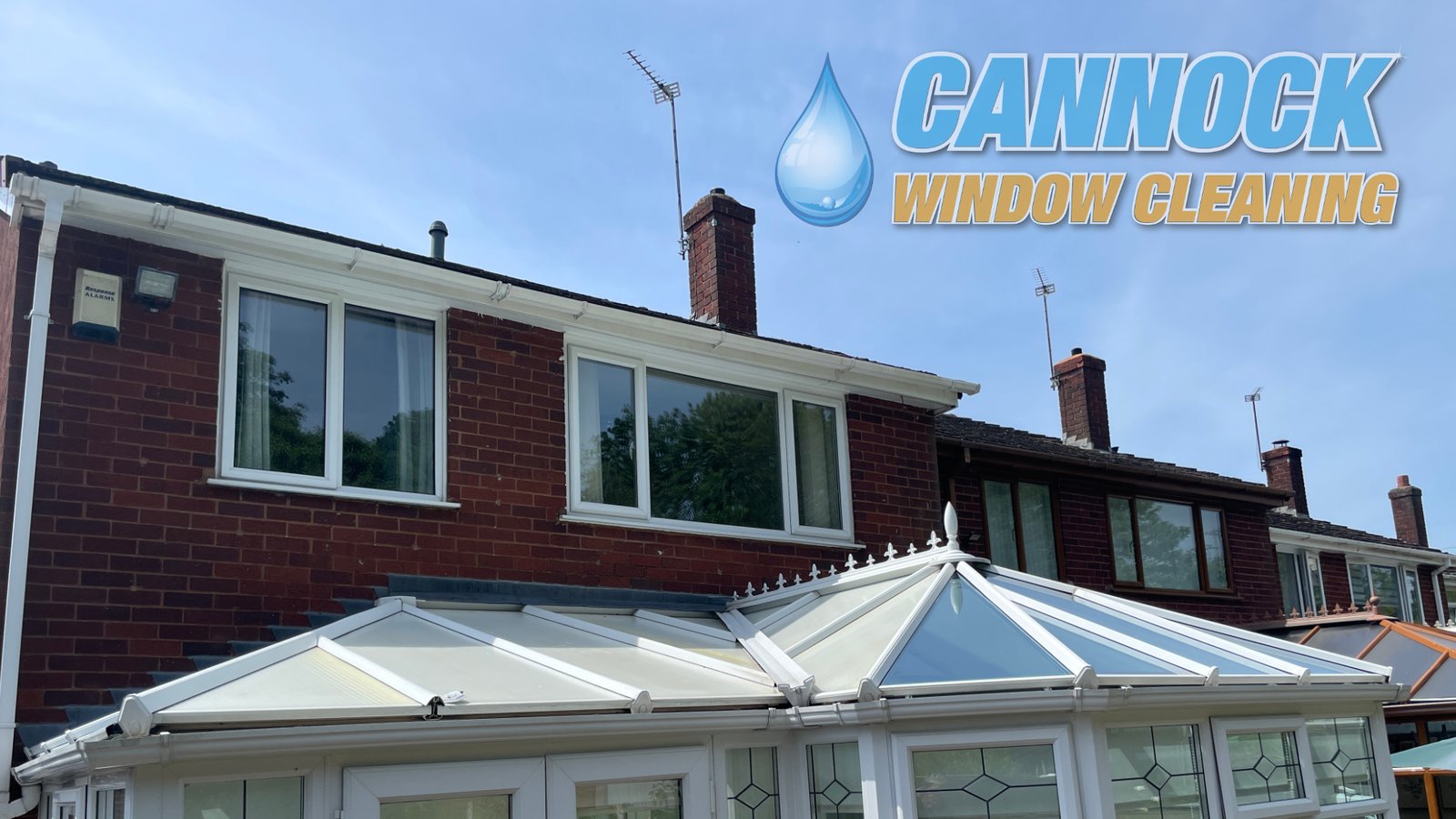 The same conservatory roof panels clear after cleaning