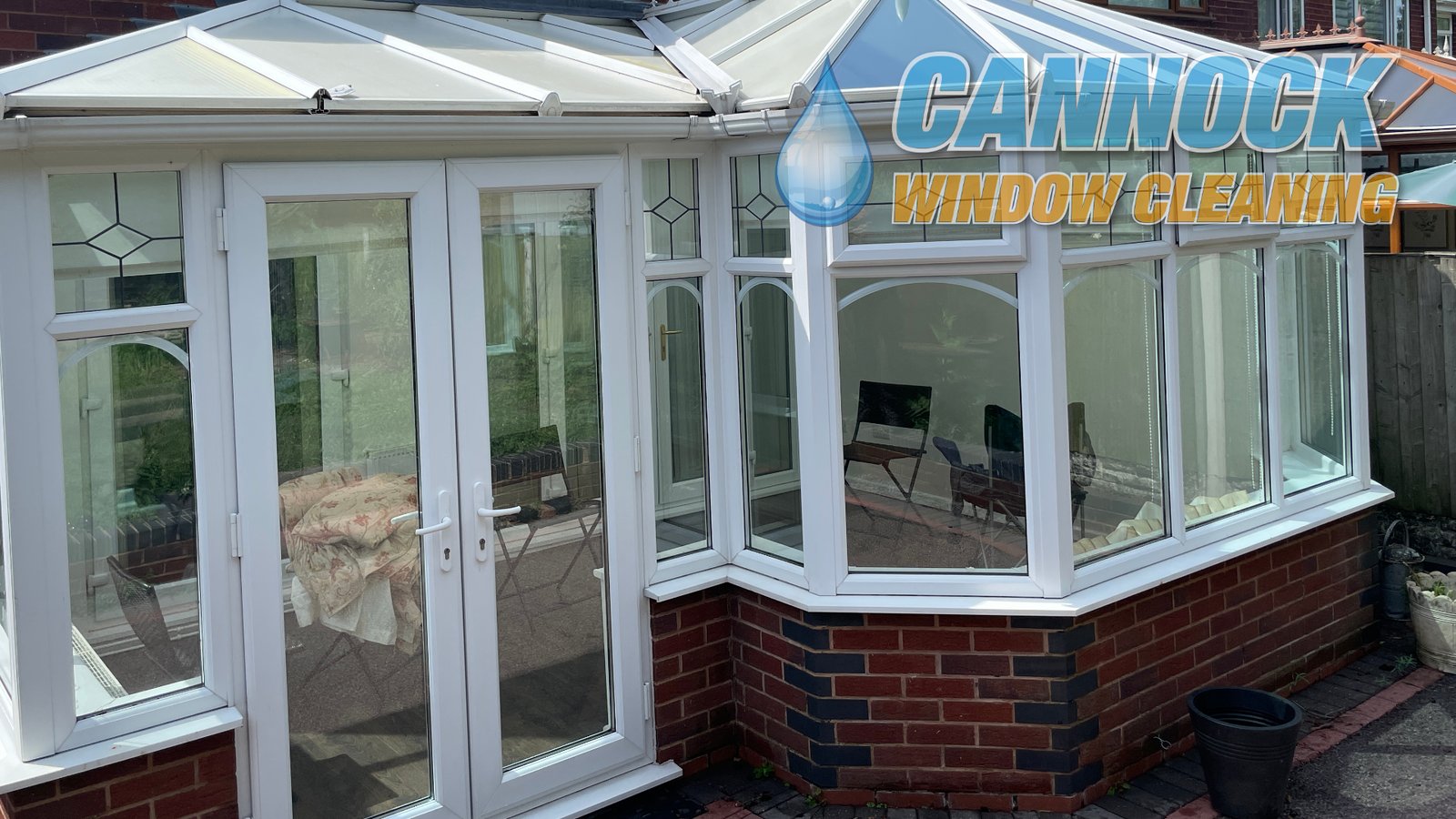 Clean conservatory windows, frames, sills and doors after cleaning