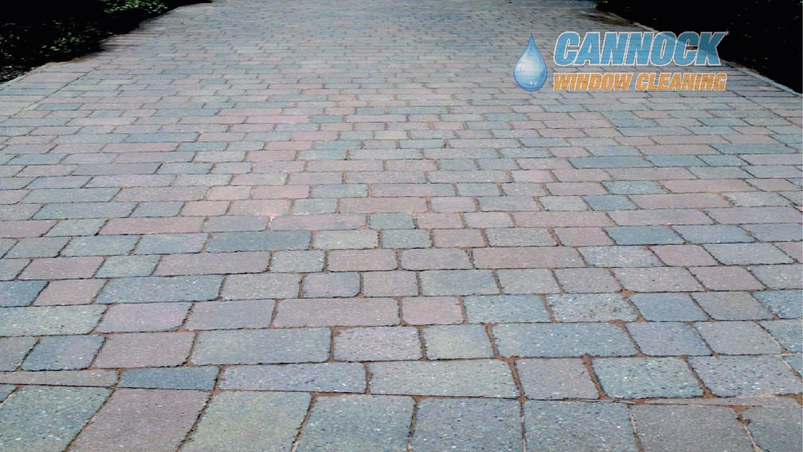 The same block paving clean, colours back after cleaning
